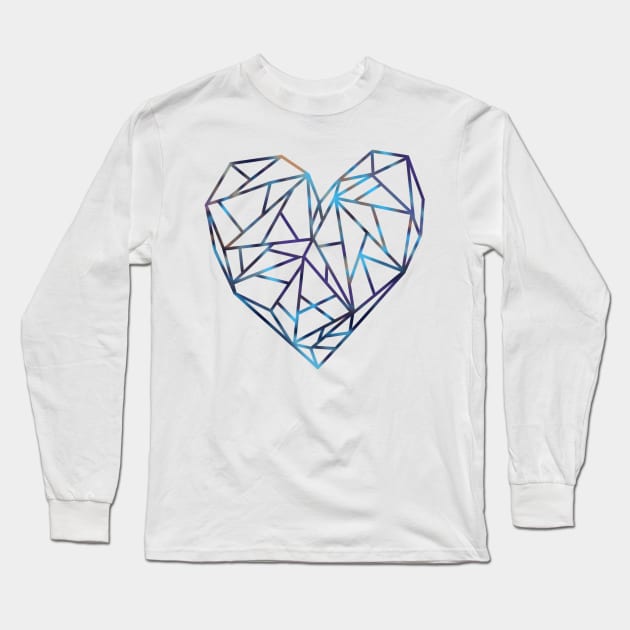 Geometric Heart Long Sleeve T-Shirt by CandiOldfield